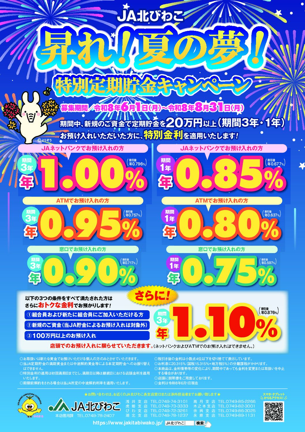 昇れ！夏の夢！特別定期貯金キャンペーン